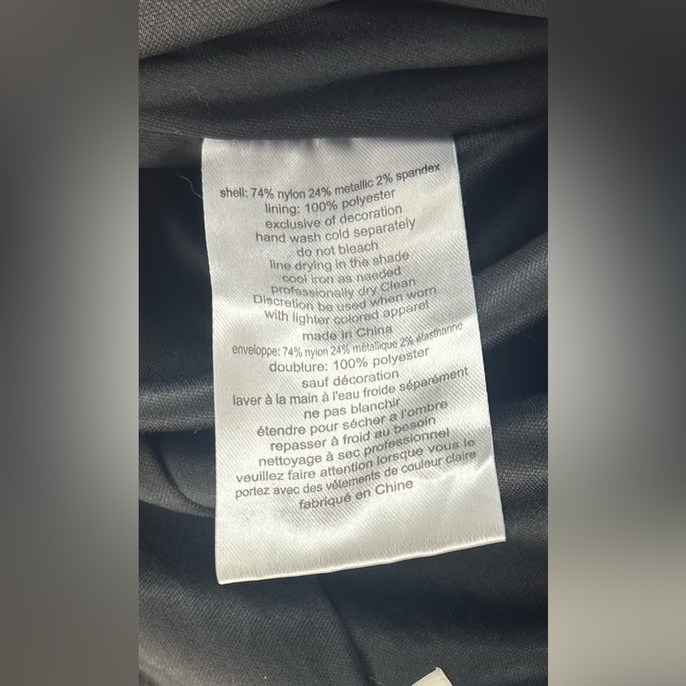 Women’s Jules & Cleo Design Nylon Metallic Spandex Orange Formal Maxi Slit Dress - Picture 4 of 9